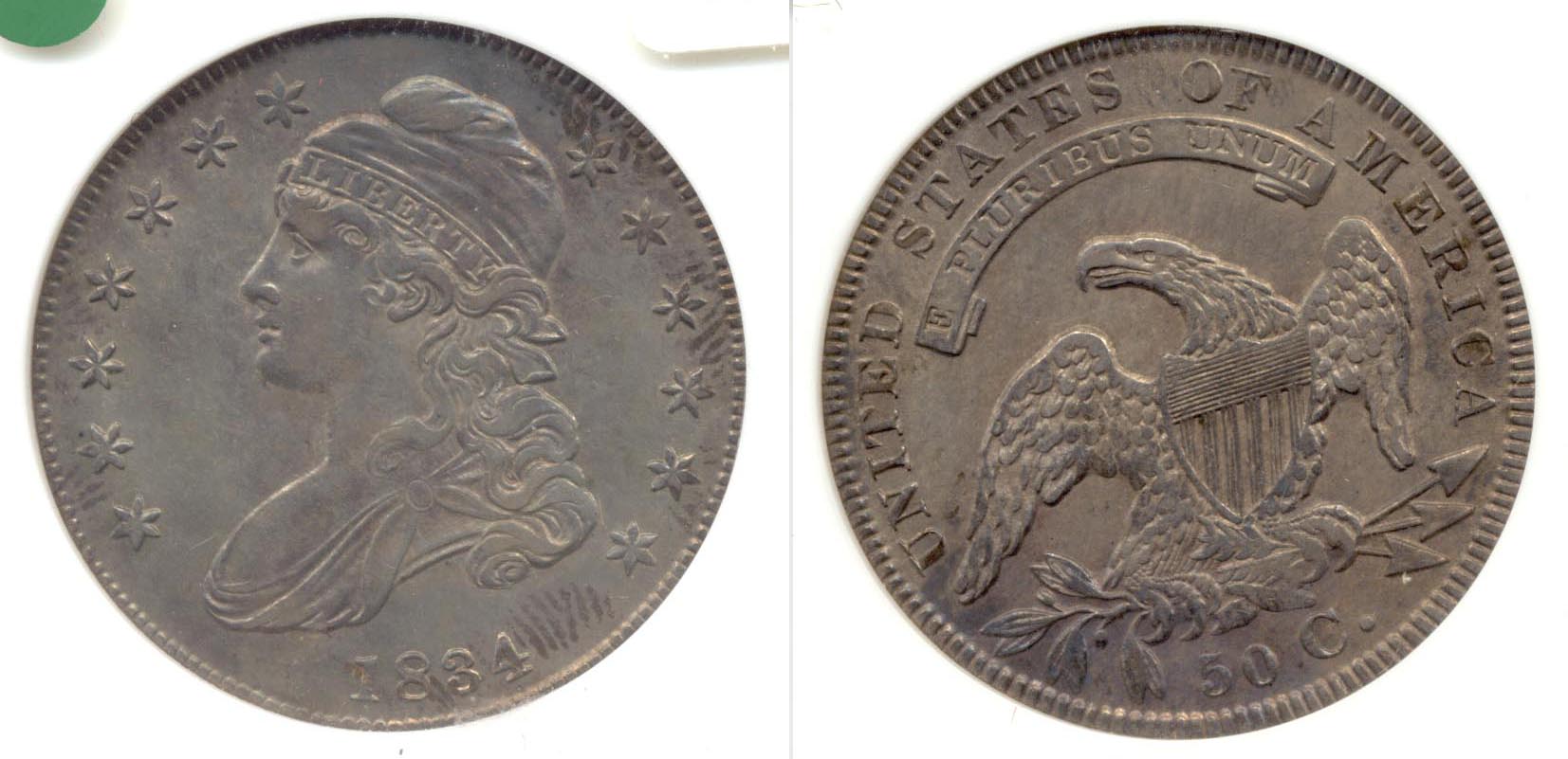 1834 Capped Bust Half Dollar ANACS AU-50