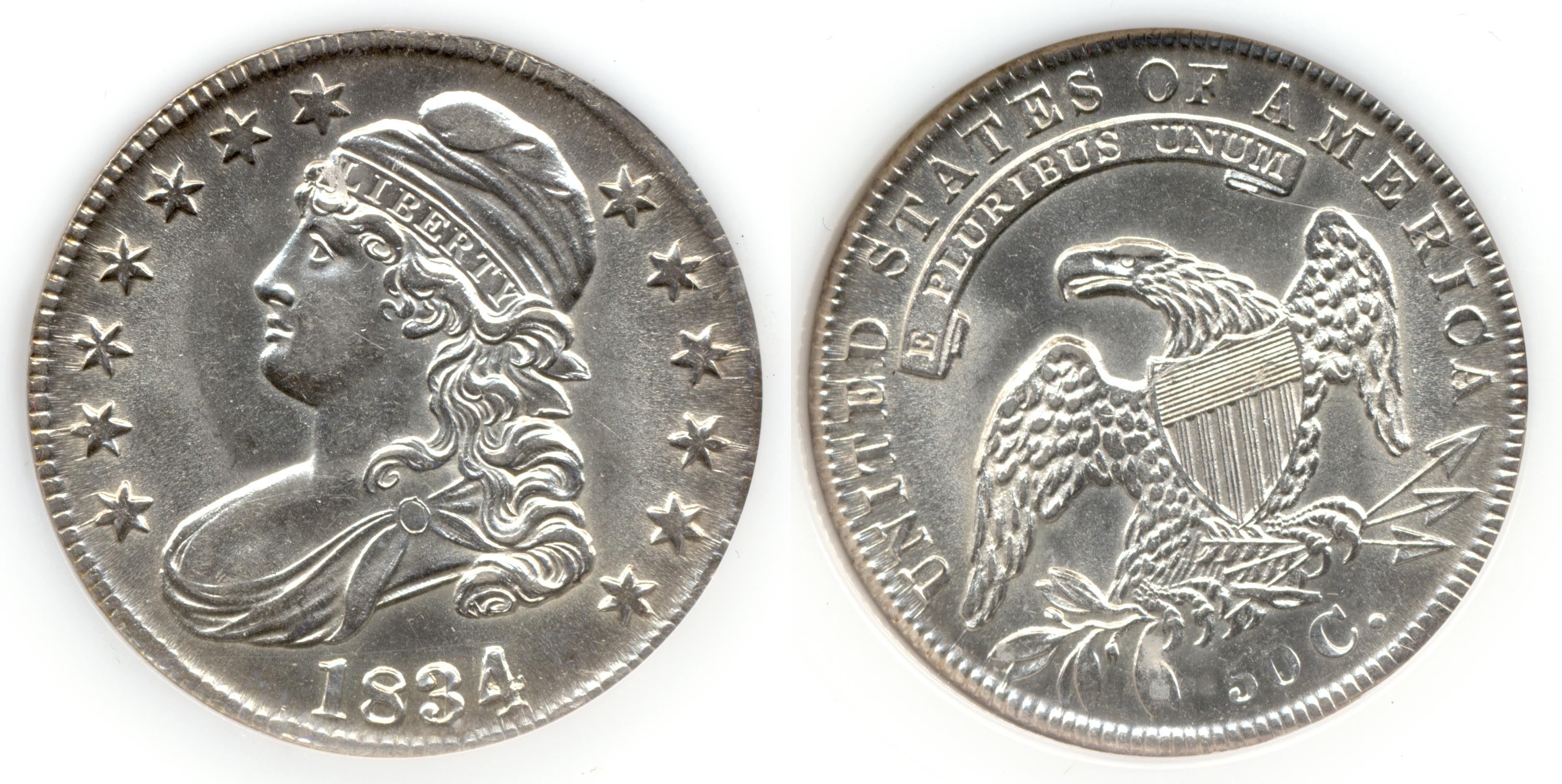 1834 Capped Bust Half Dollar PCI MS-63