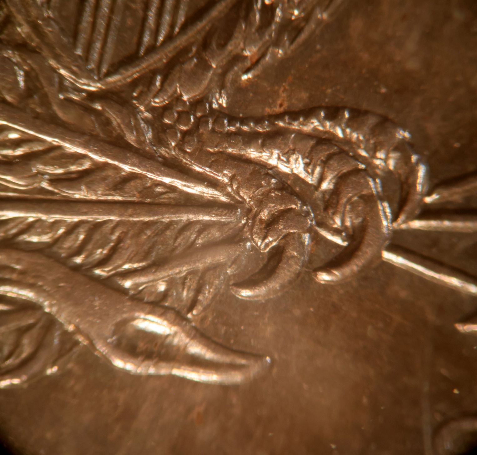 Eagle's talons on the right