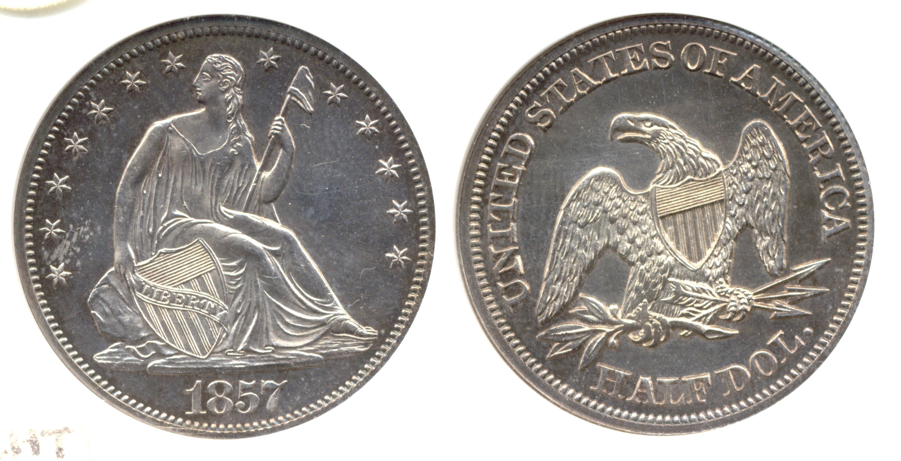 1857 Seated Liberty Half Dollar ANACS Proof-64