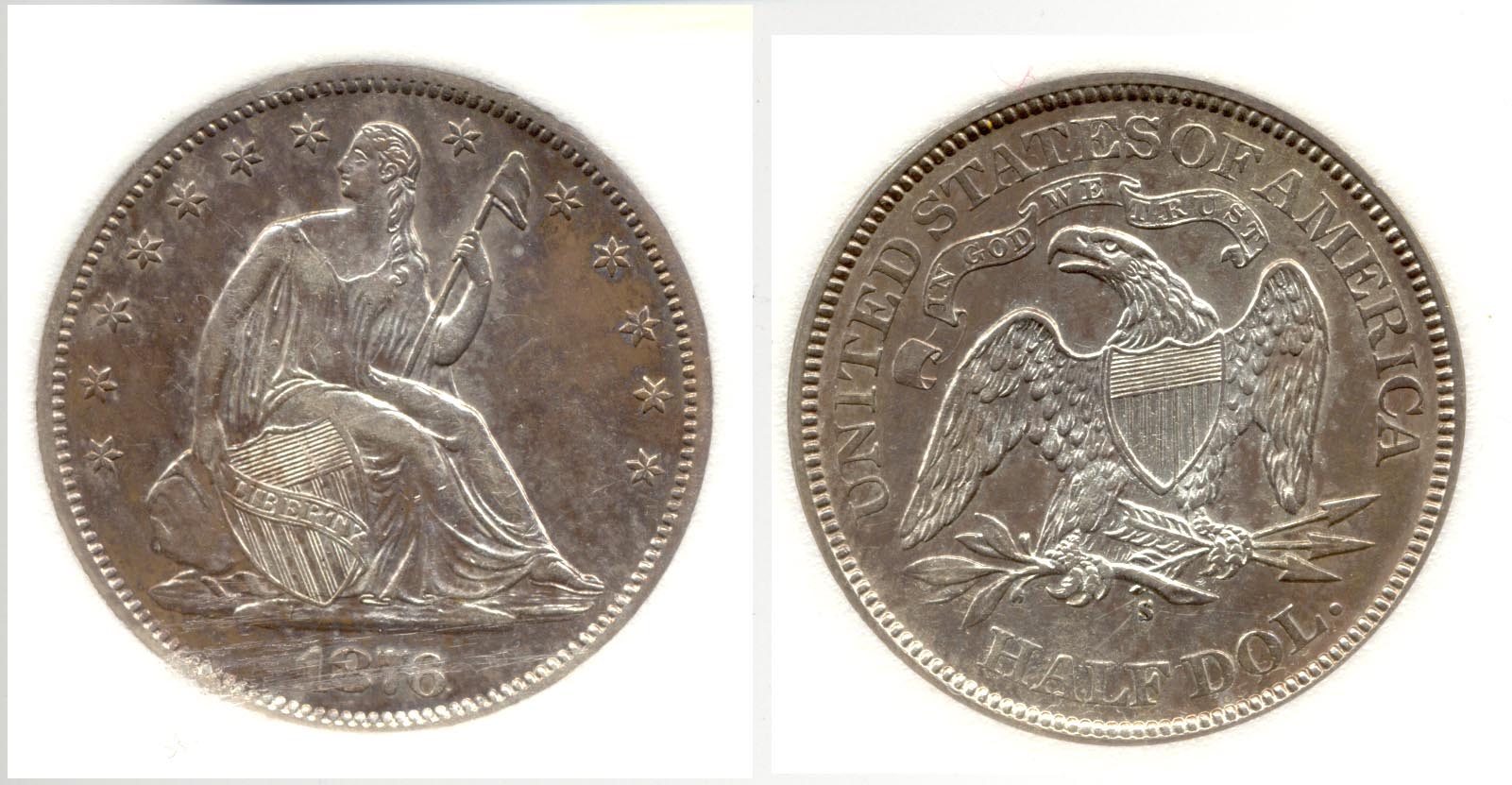 1876-S Seated Liberty Half Dollar FDC AU-53