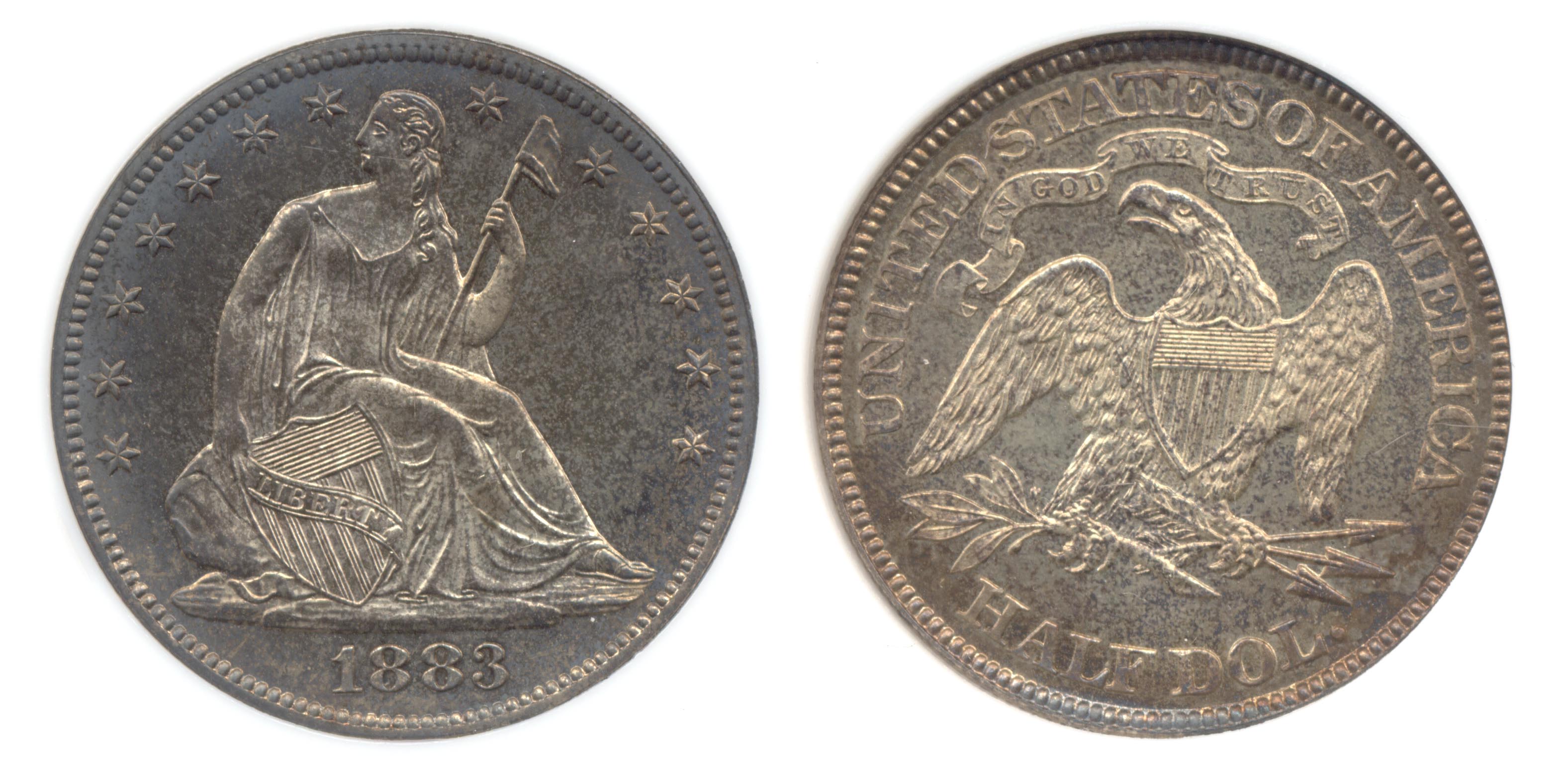 1883 Seated Liberty Half Dollar PCI Proof-66