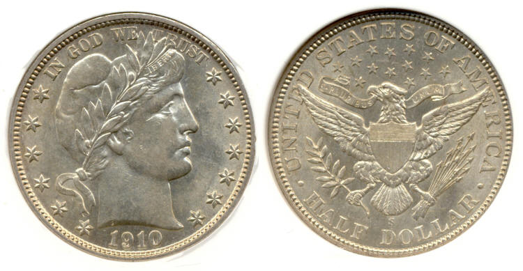 1910-S Barber Half Dollar PCI MS-63 small
