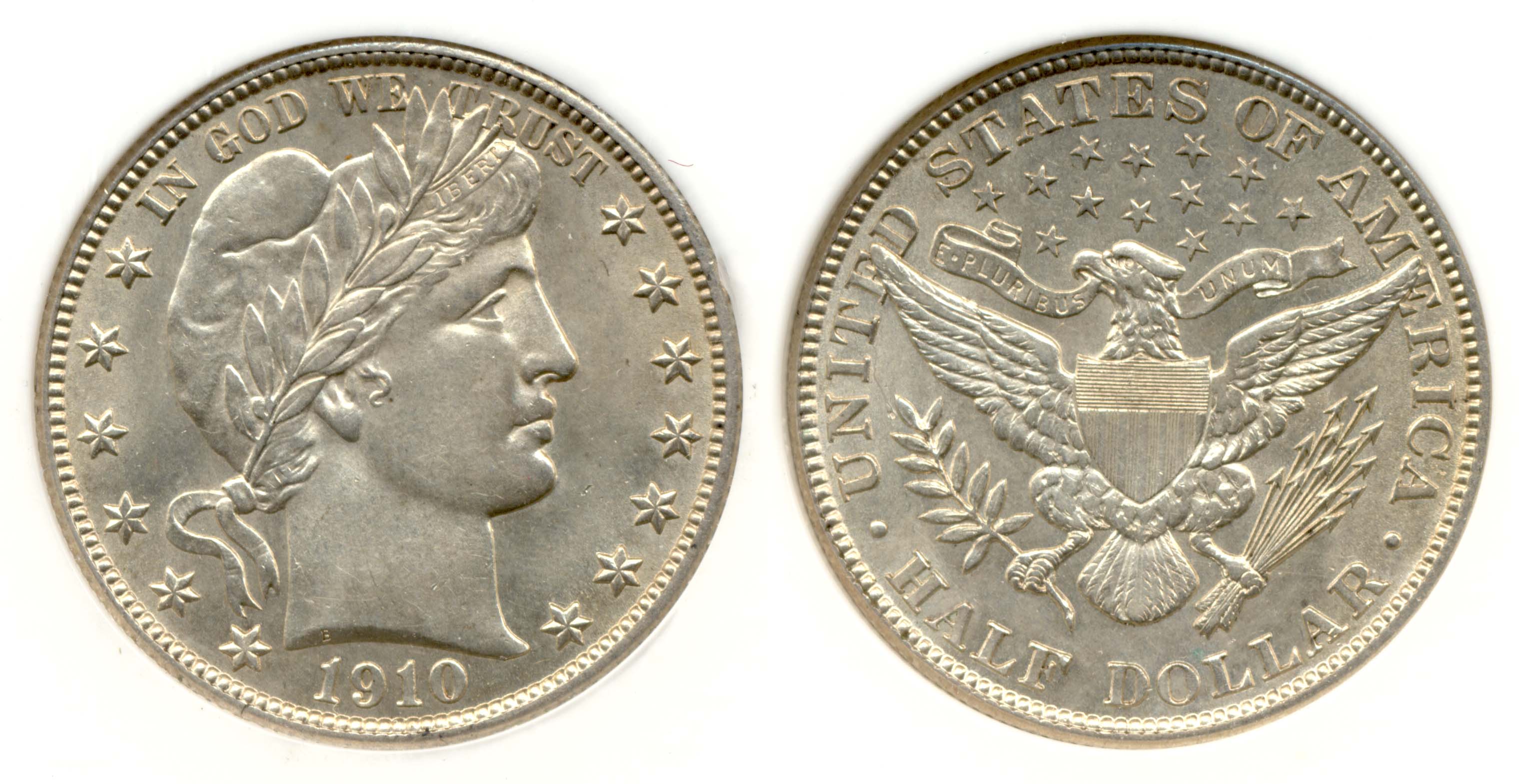 1910 Barber Half Dollar PCI MS-64