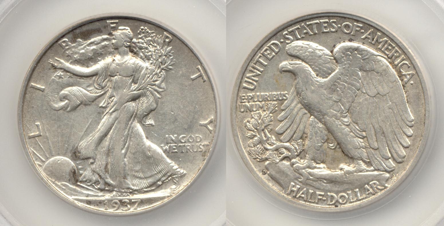 1937-D Walking Liberty Half Dollar SEGS AU-50