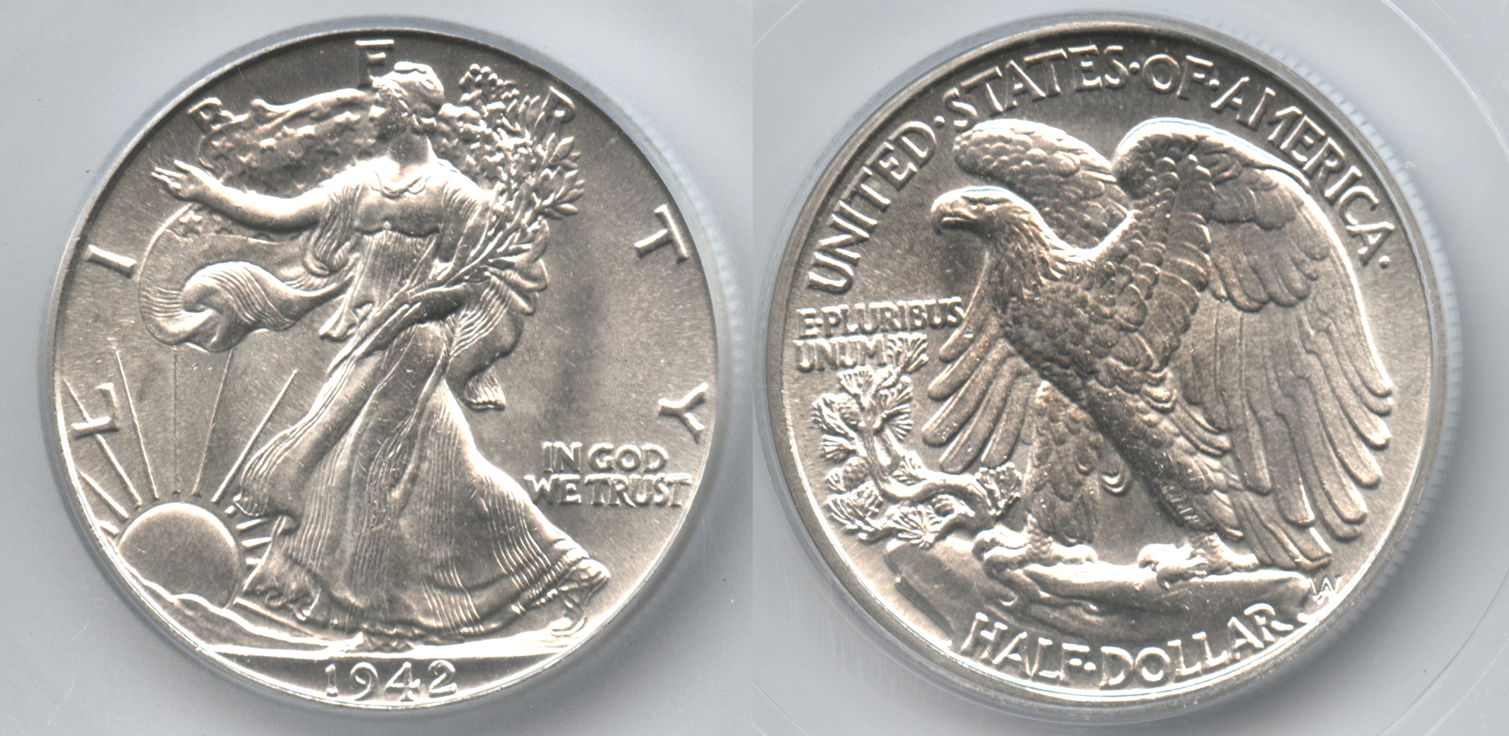 1942 Walking Liberty Half Dollar ICG MS-65