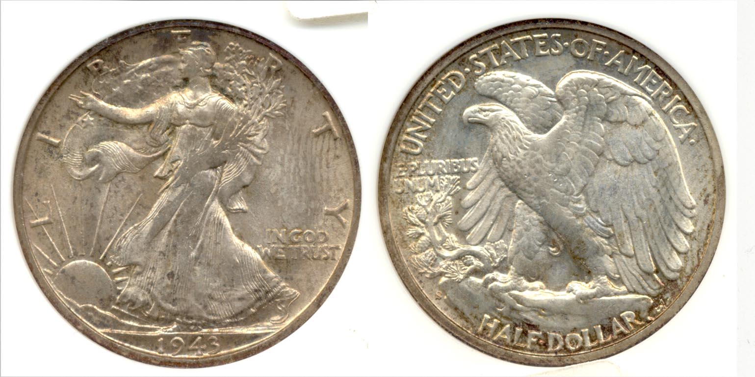 1943-S Walking Liberty Half Dollar ANACS MS-64