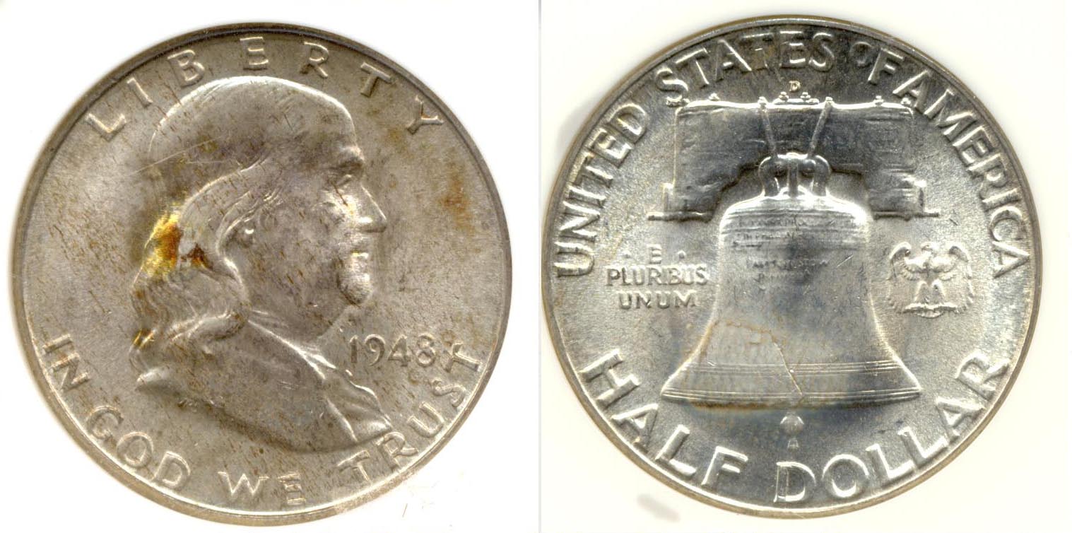 1948-D Franklin Half Dollar NGC MS-65