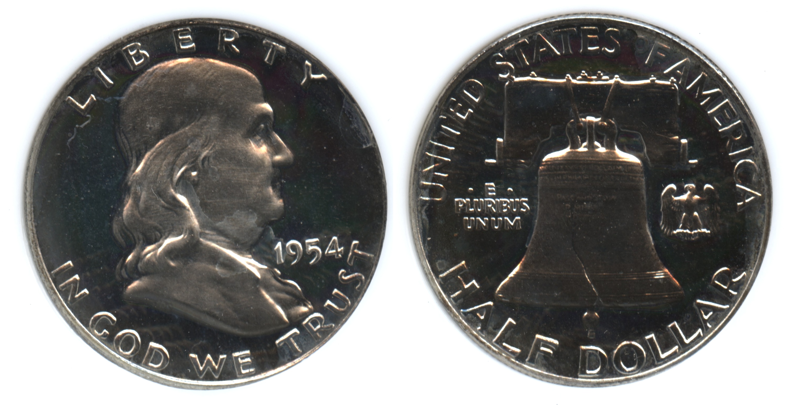 1954 Franklin Half Dollar NGC Cameo Proof-64