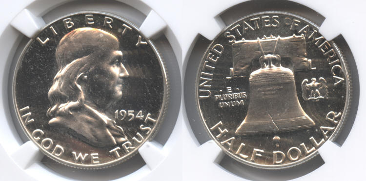 1954 Franklin Half Dollar NGC Proof-65 small