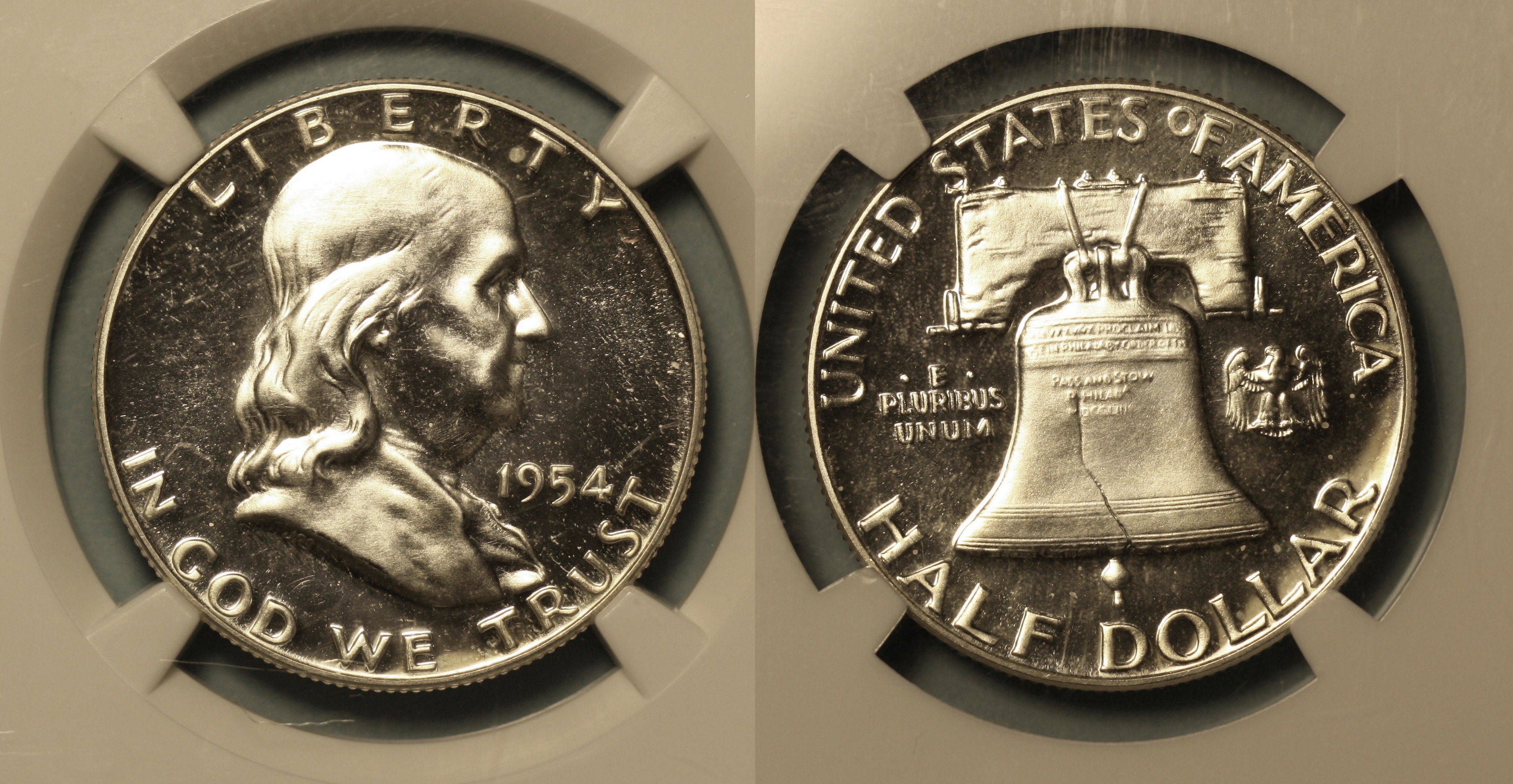 1954 Franklin Half Dollar NGC Proof-65 camera