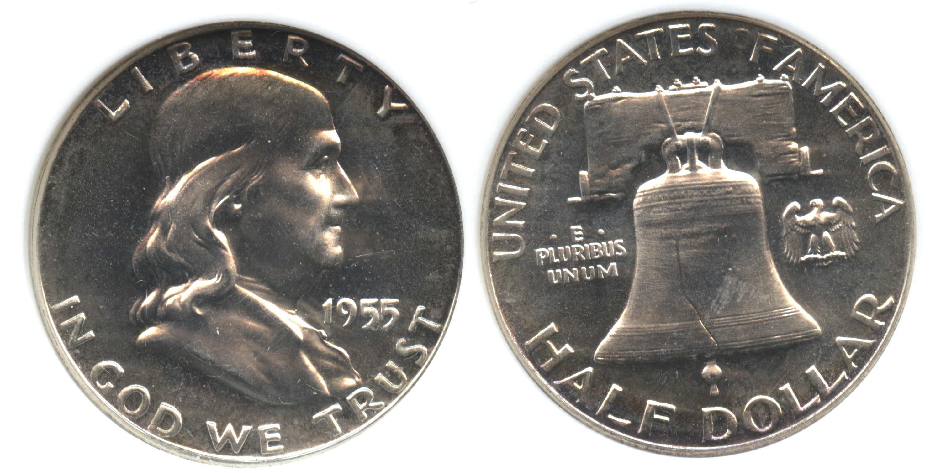 1955 Franklin Half Dollar ANACS Proof-66