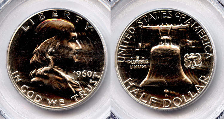 1960 Franklin Half Dollar PCGS Proof-64 small