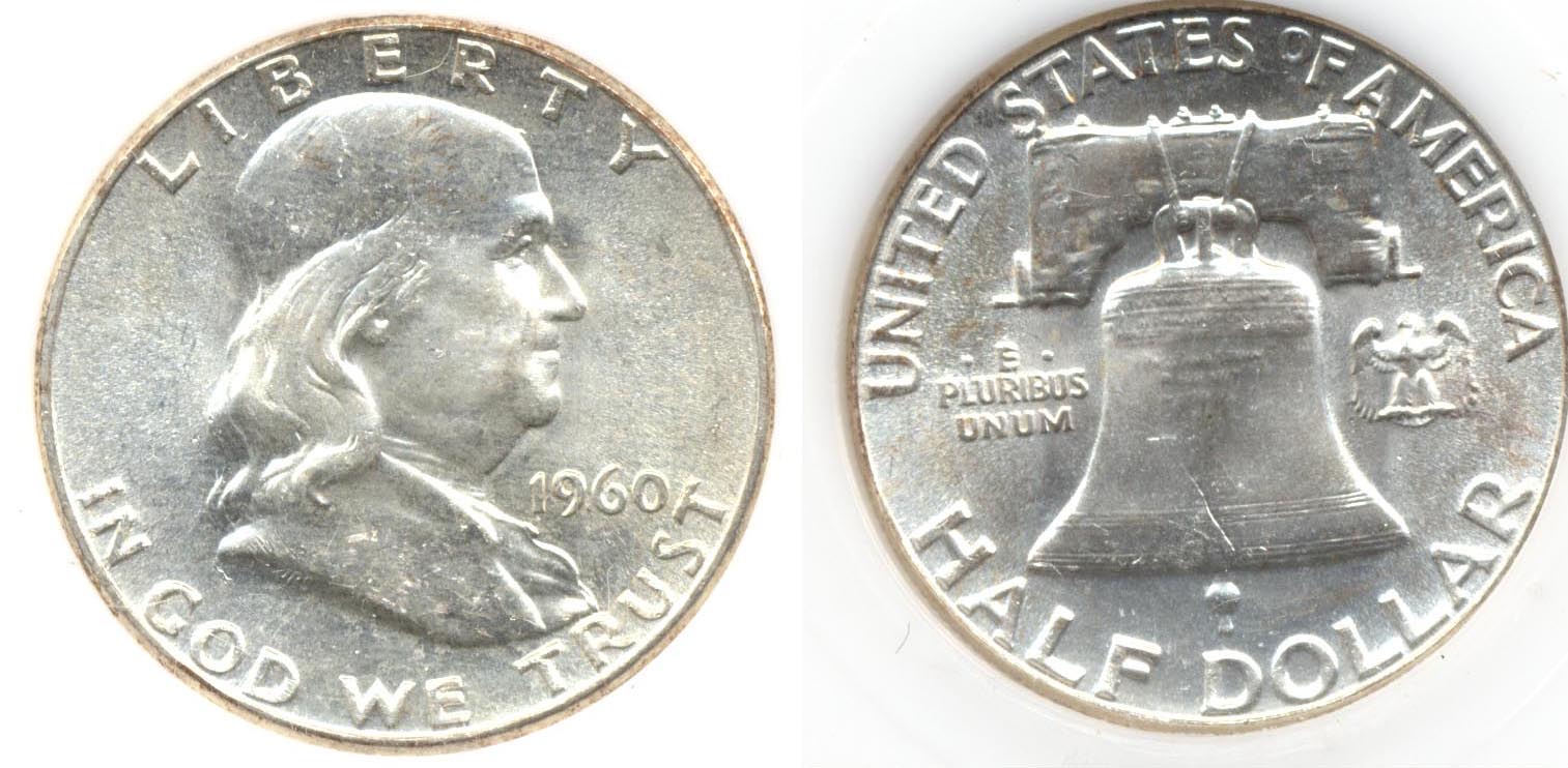 1960 Franklin Half Dollar PCI MS-65