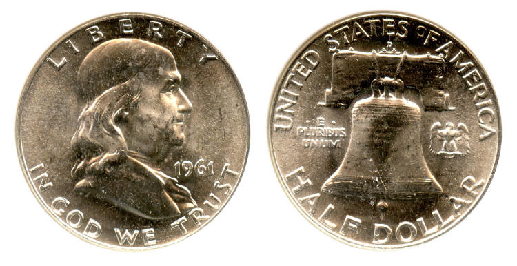 1961-D Franklin Half Dollar PCI MS-64 small