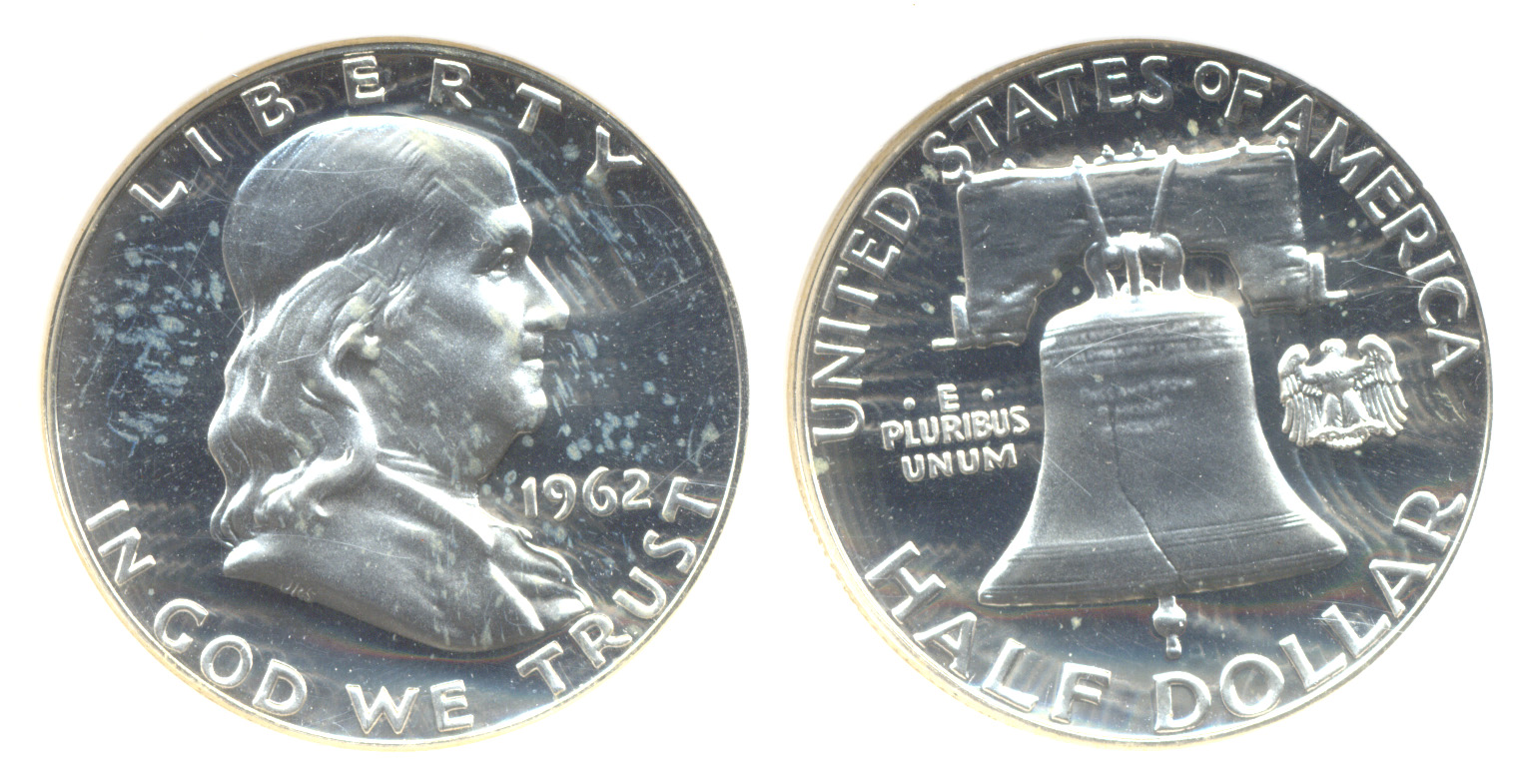 1962 Franklin Half Dollar NGC Proof-68 Cameo