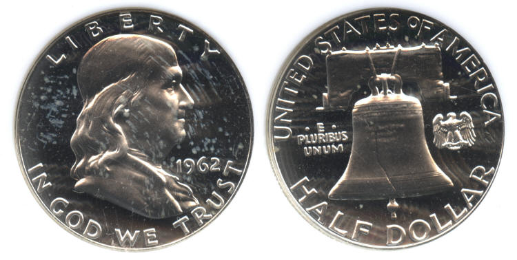 1962 Franklin Half Dollar NGC Cameo Proof-68 #a small