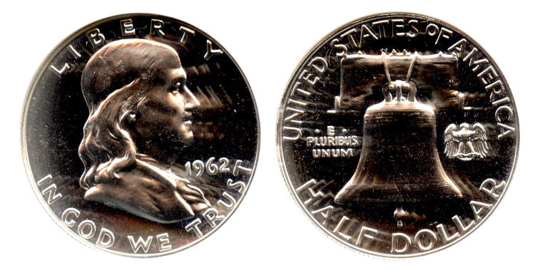 1962 Franklin Half Dollar PCI Proof-67 small
