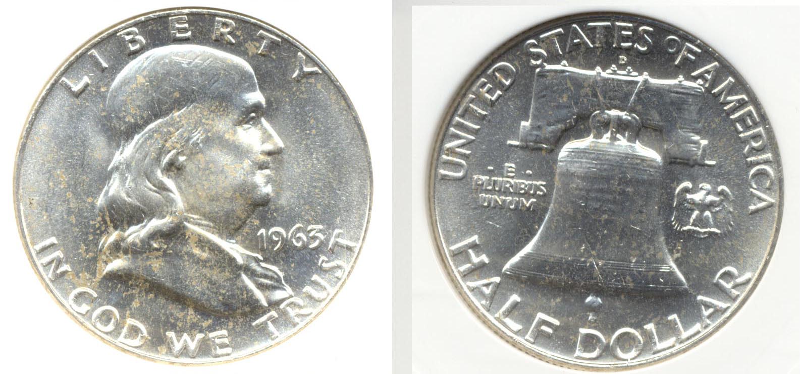 1963-D Franklin Half Dollar PCI MS-65