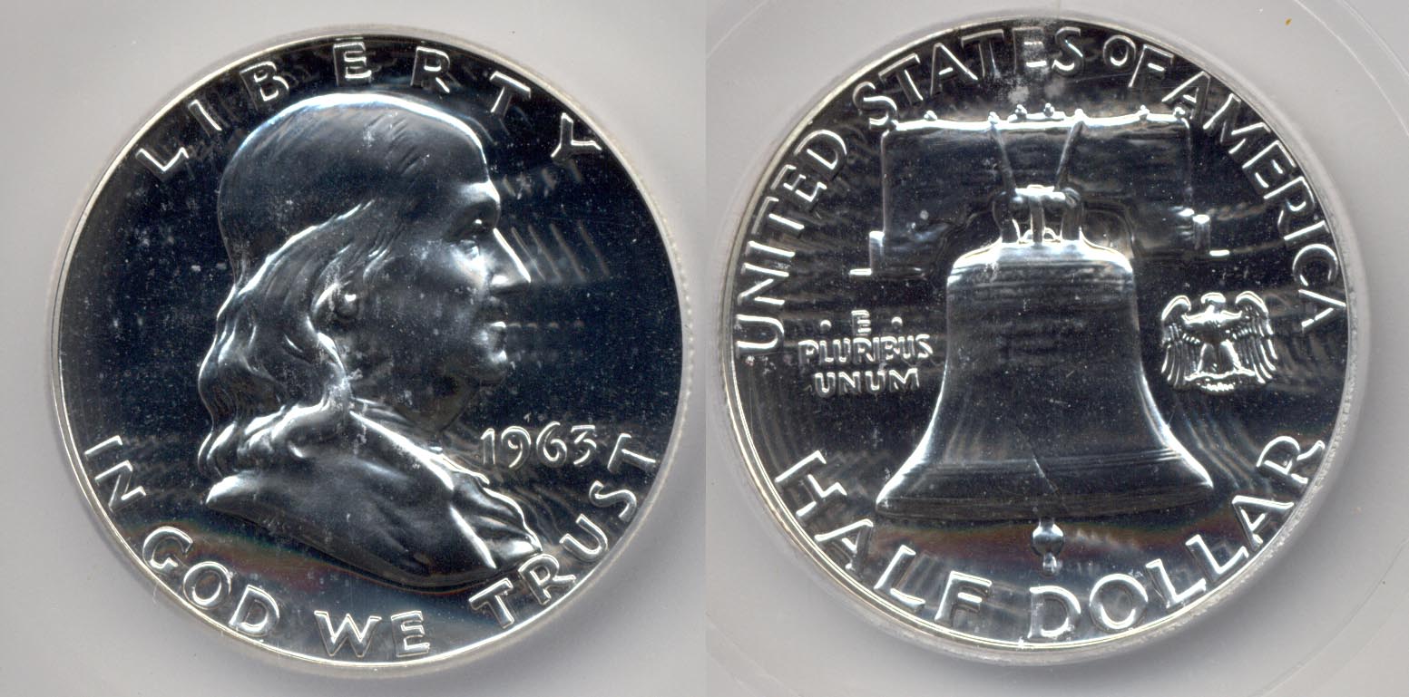 1963 Franklin Half Dollar ICG Proof-68