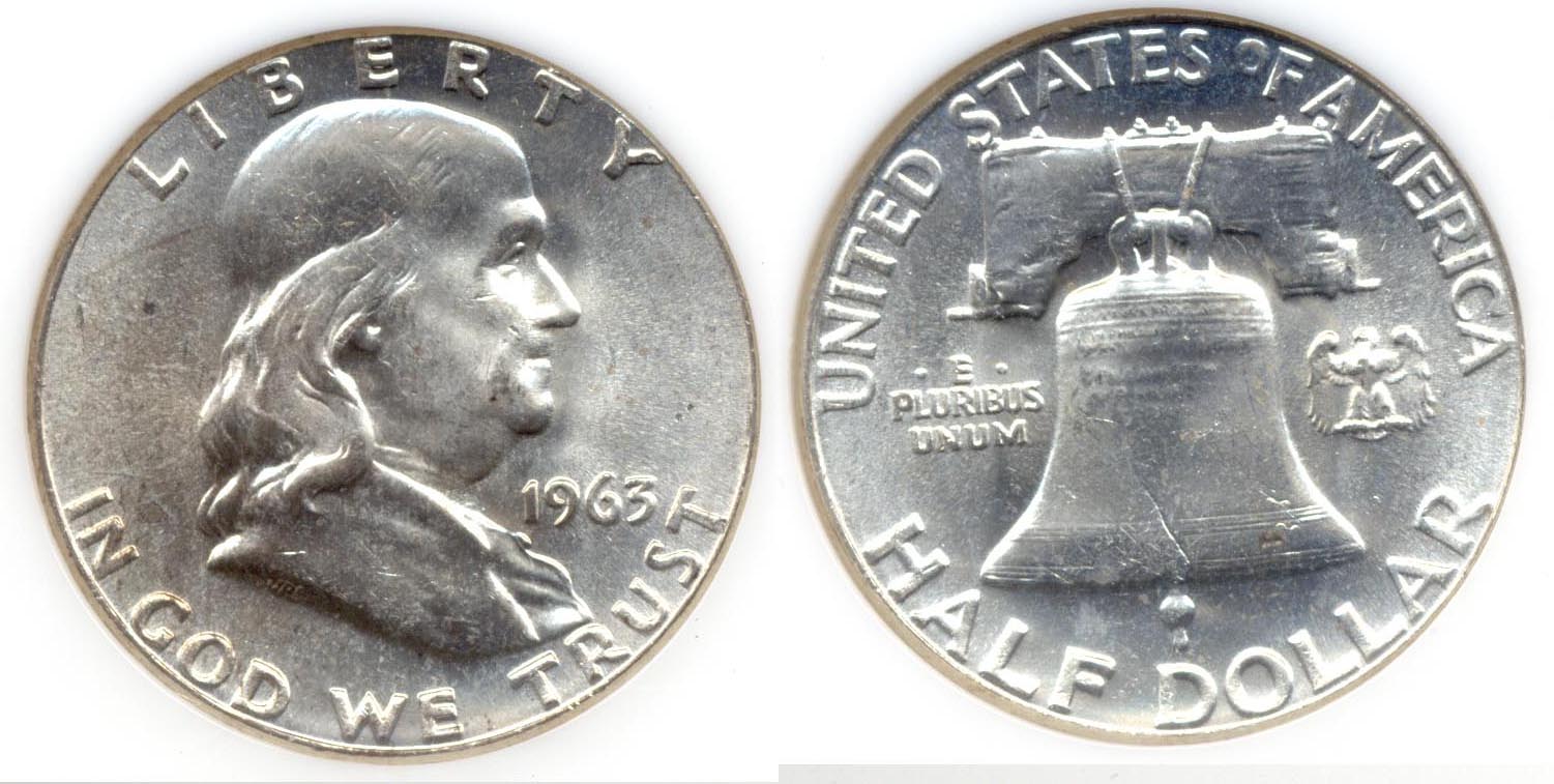 1963 Franklin Half Dollar NGC MS-65 a
