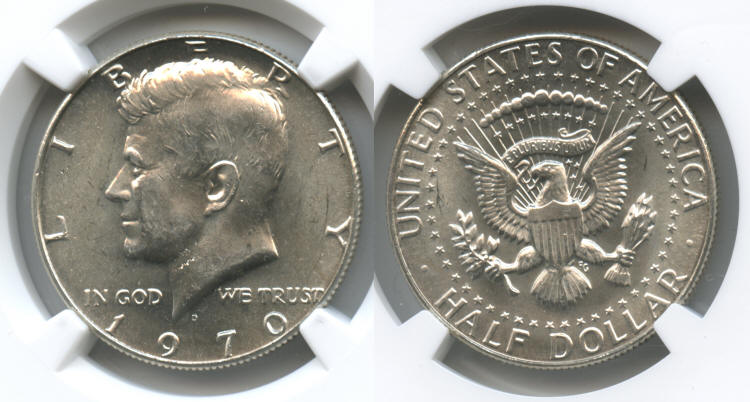 1970-D Kennedy Half Dollar NGC MS-63 small
