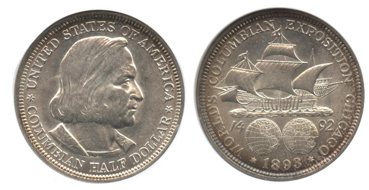 1893 Columbian Commemorative Half Dollar PCI MS-65 #a small