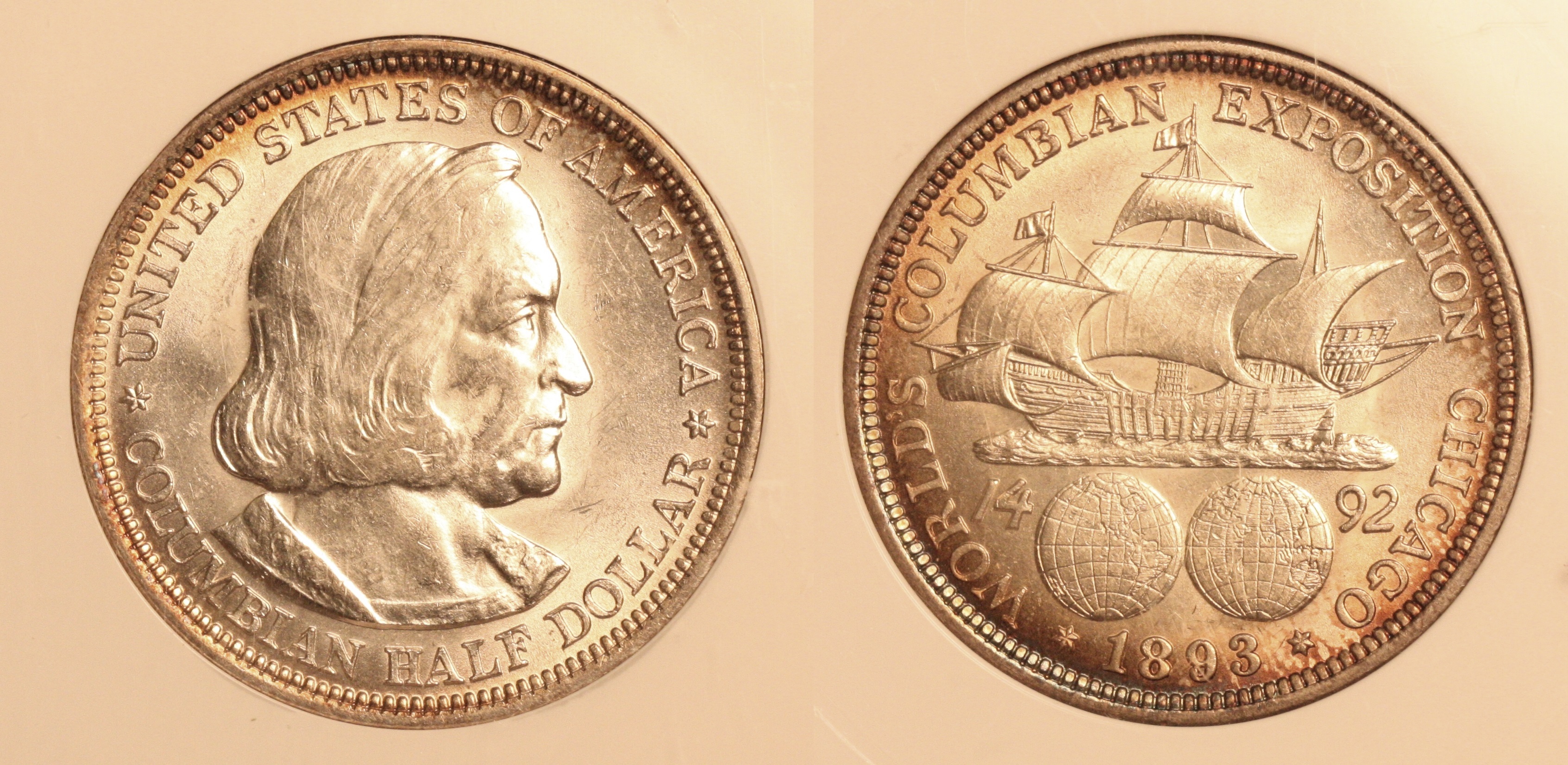 1893 Columbian Commemorative Half Dollar PCI MS-65 #a camera