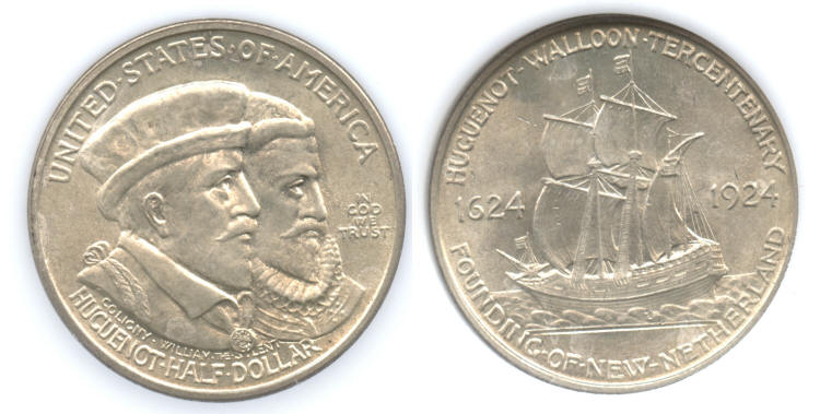 1924 Huguenot Commemorative Half Dollar PCI MS-66 small