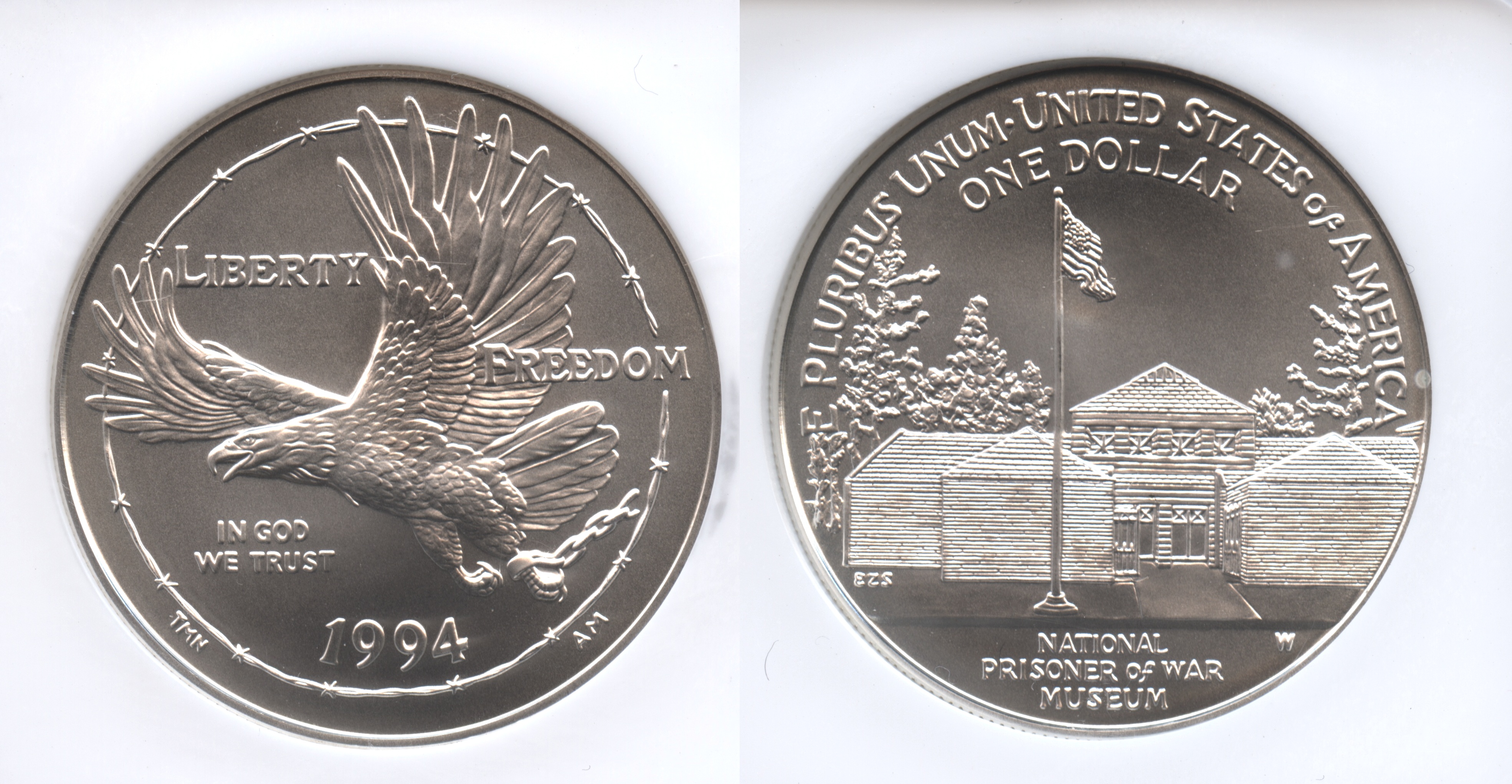 1994-W POW Museum Commemorative Silver Dollar NGC MS-69