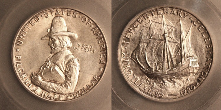 1920 Pilgrim Commemorative Half Dollar ICG MS-64 #a camera small