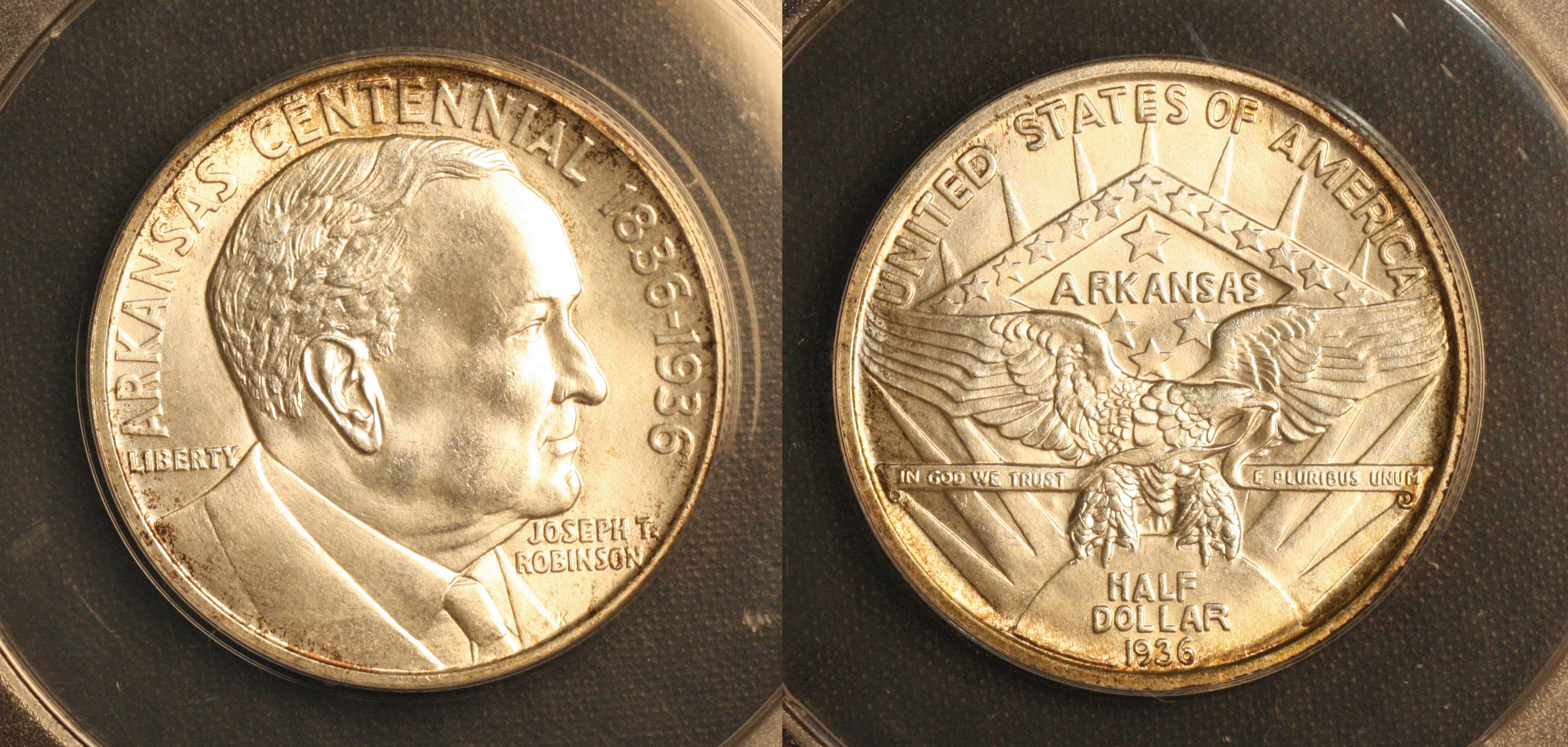 1936 Robinson Arkansas Commemorative Half Dollar ANACS MS-65 camera