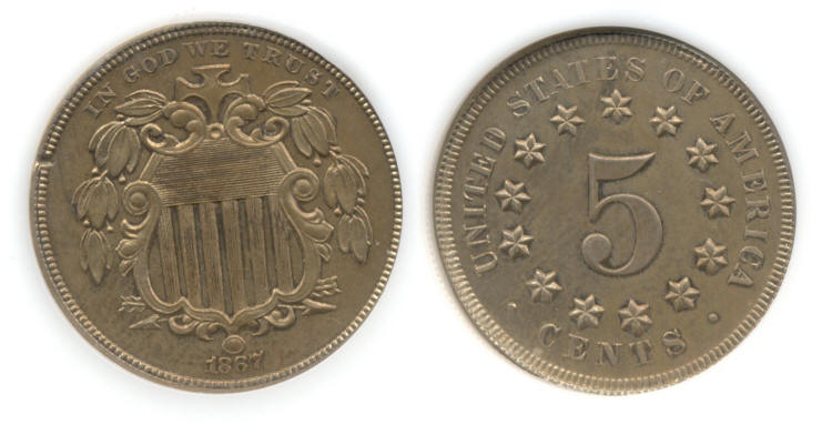 1867 No Rays Shield Nickel PCI Proof-64 small