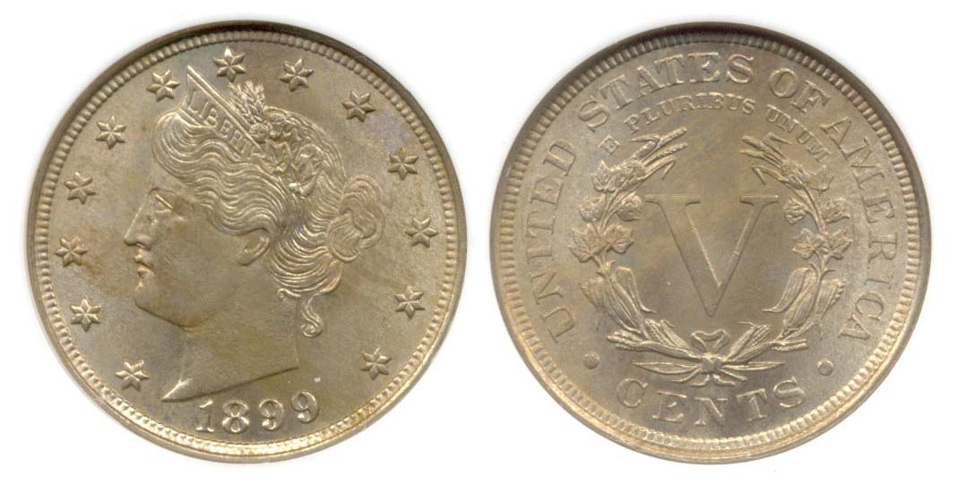 Alaska Coin Exchange Presents The 1899 Liberty Nickel NGC MS-64