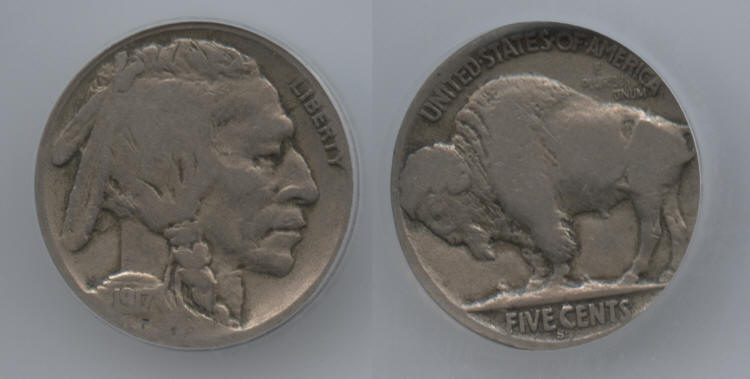 1917-S Buffalo Nickel ICG VG-10 small