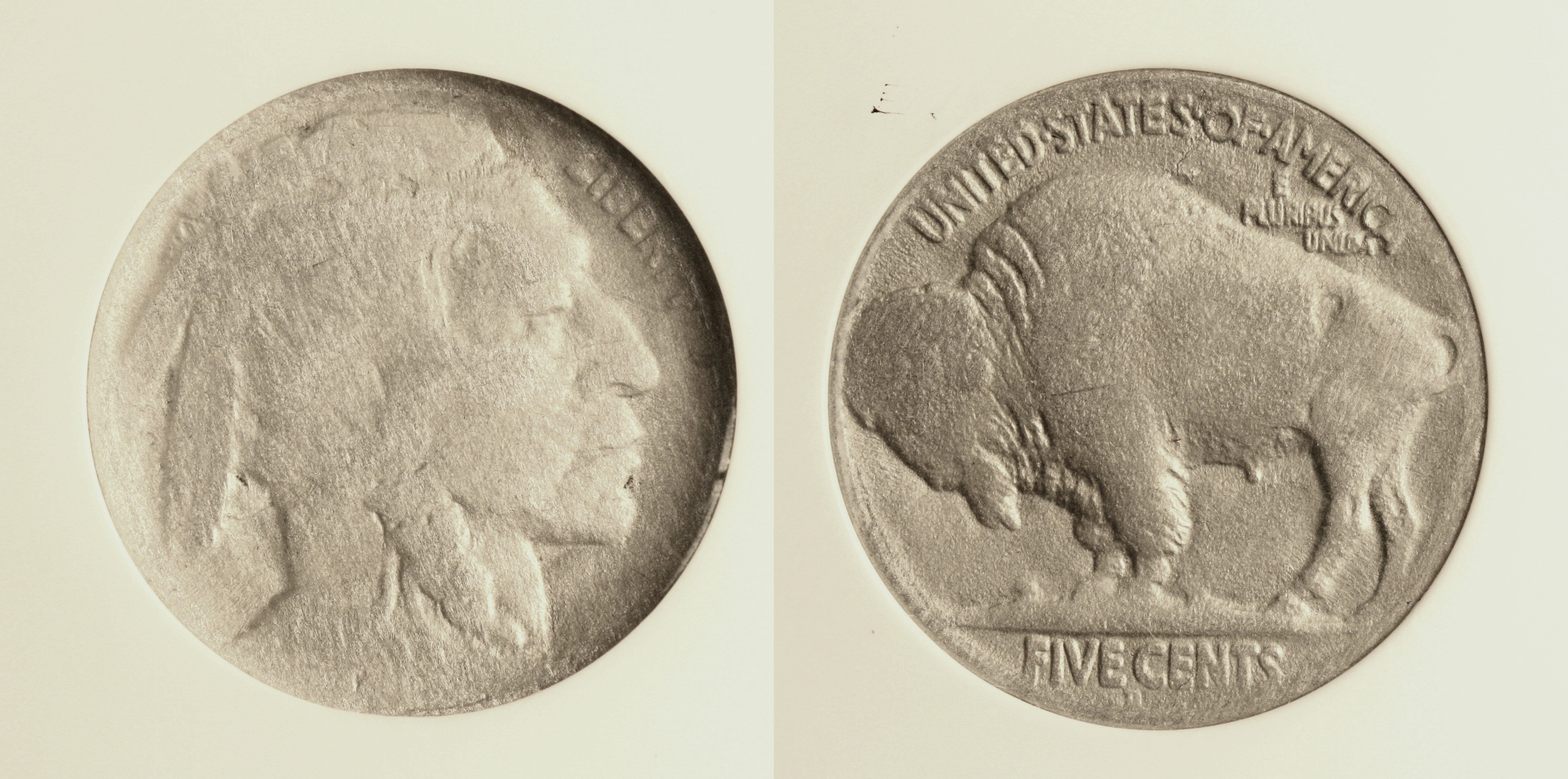 1918/7-D 8 over 7 Buffalo Nickel PCI F-12 Chemically Altered camera