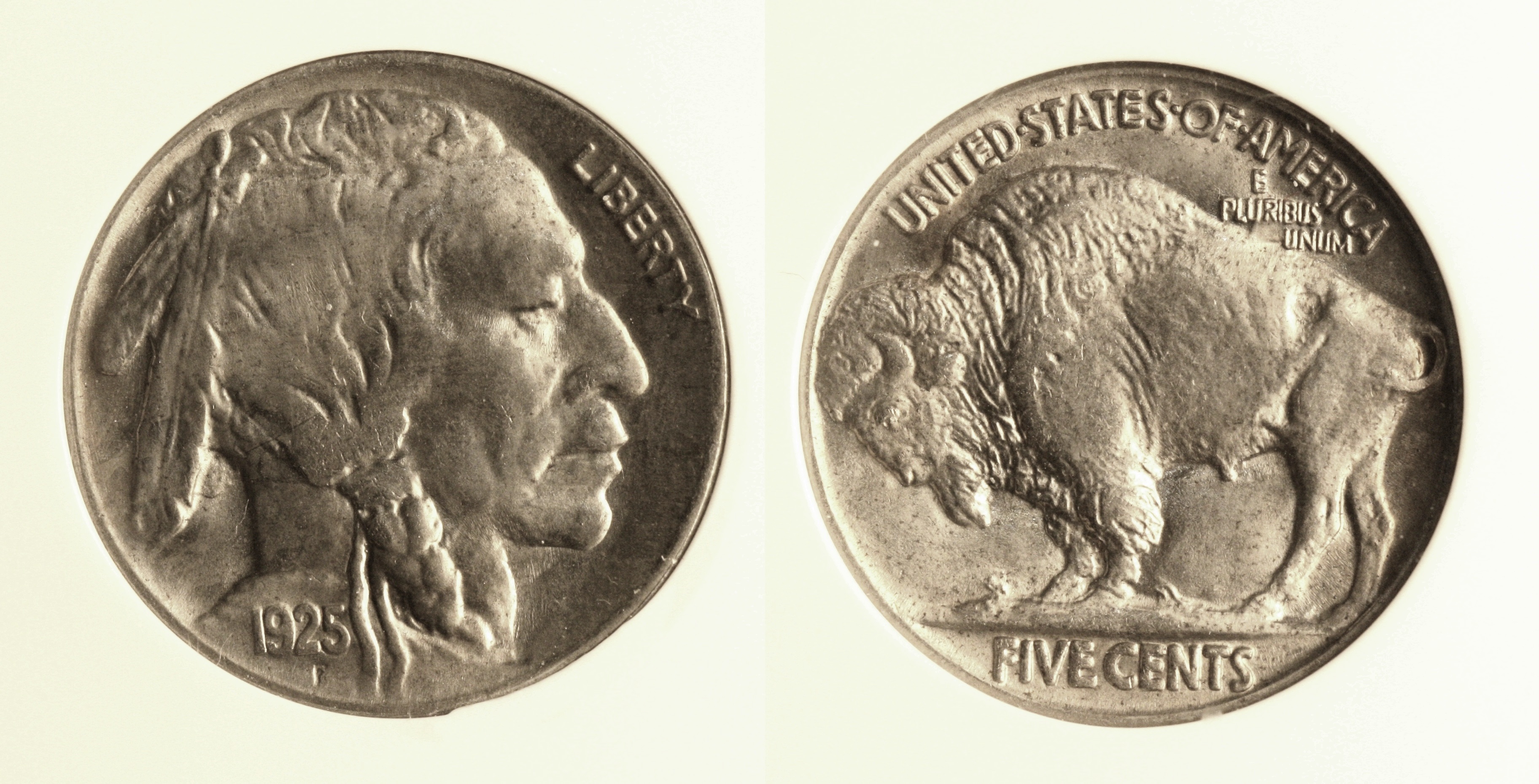 1925 Buffalo Nickel PCI MS-65 camera