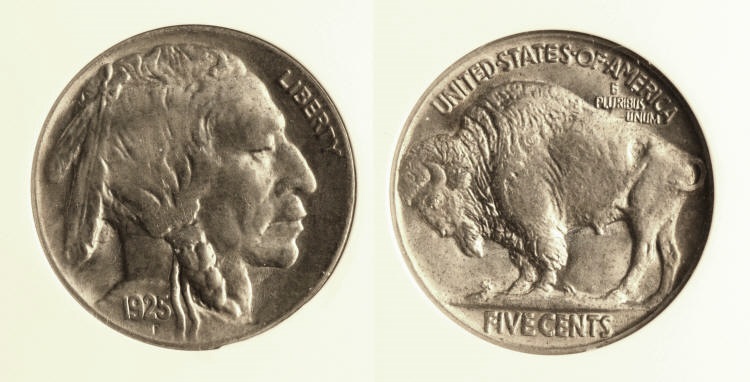 1925 Buffalo Nickel PCI MS-65 camera small