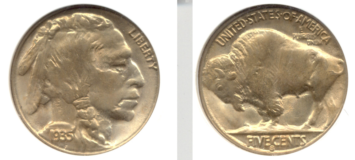 1935-S Buffalo Nickel ANACS MS-64
