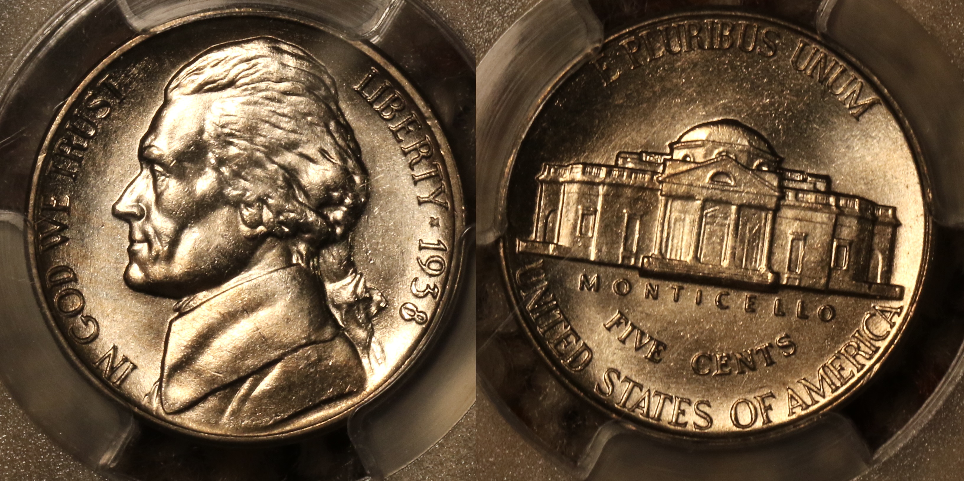 1938 Jefferson Nickel PCGS MS-65 FS #a camera