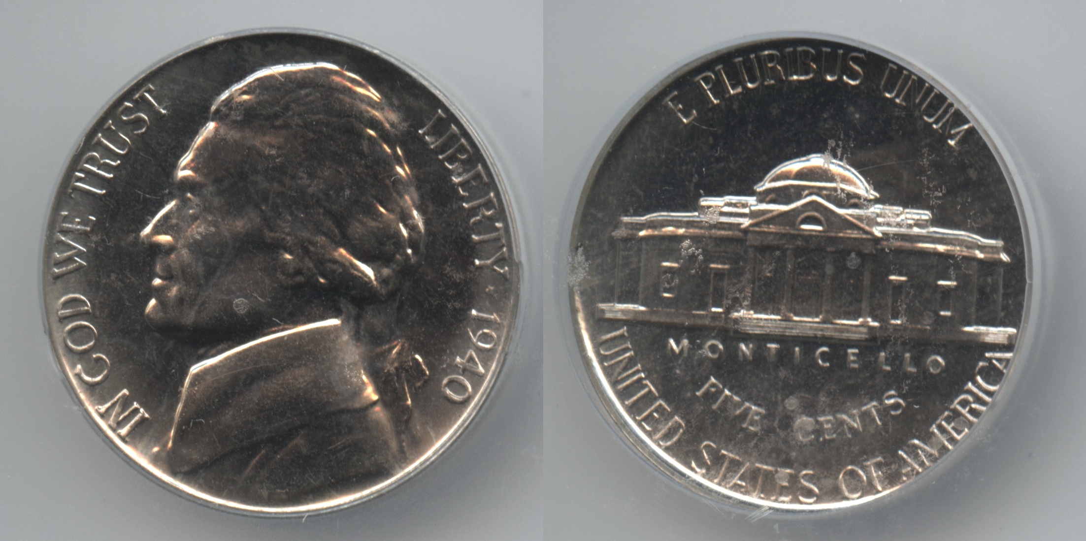 1940 Jefferson Nickel ICG Proof-66