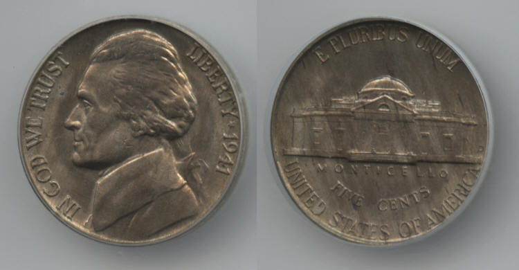 1941-D Jefferson Nickel ICG MS-65 Full Steps small