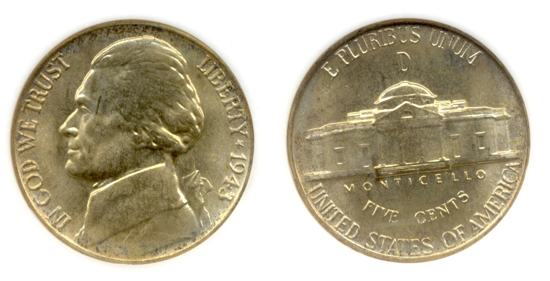 1943-D Jefferson Nickel NGC MS-67