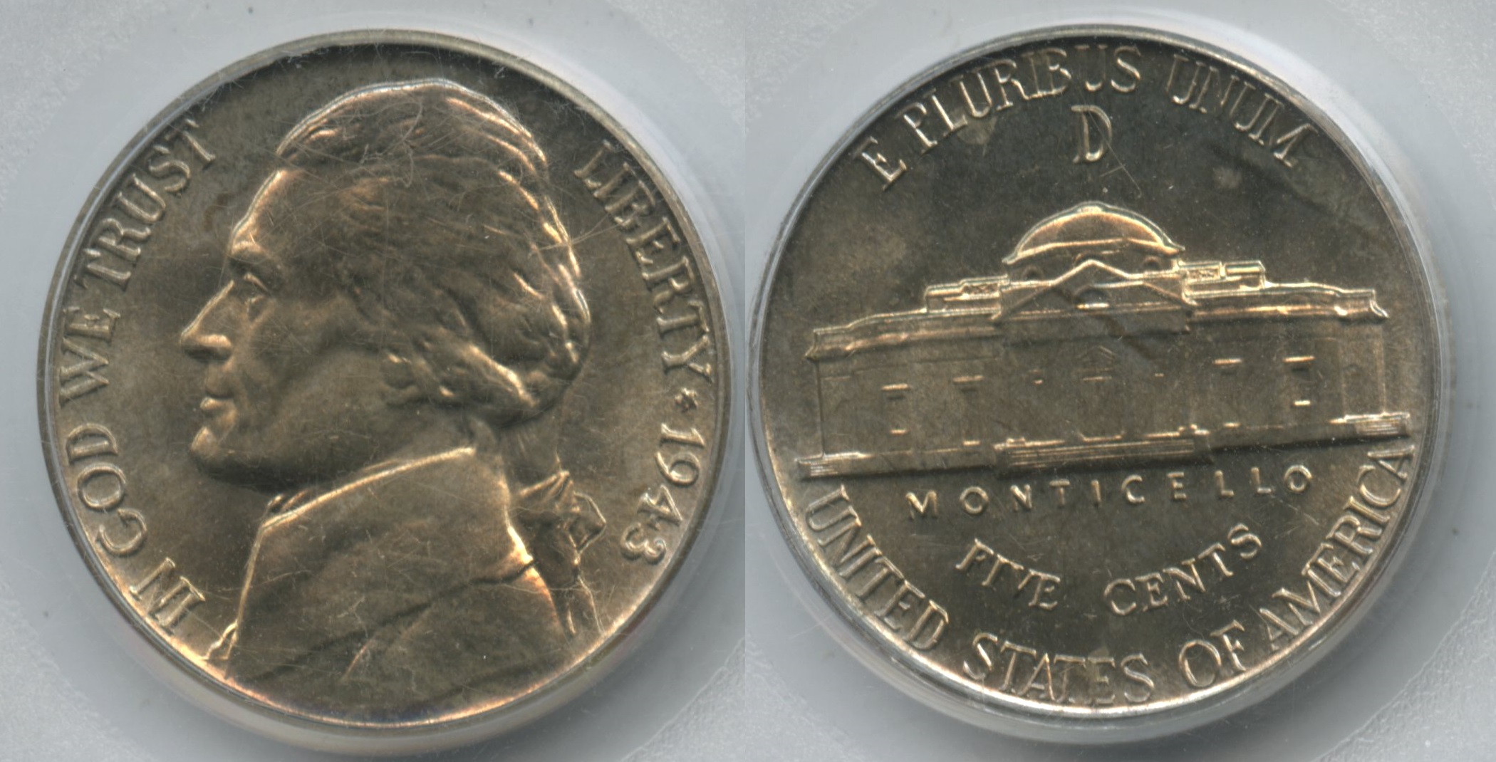 1943-D Jefferson War Nickel PCGS MS-66 Full Steps