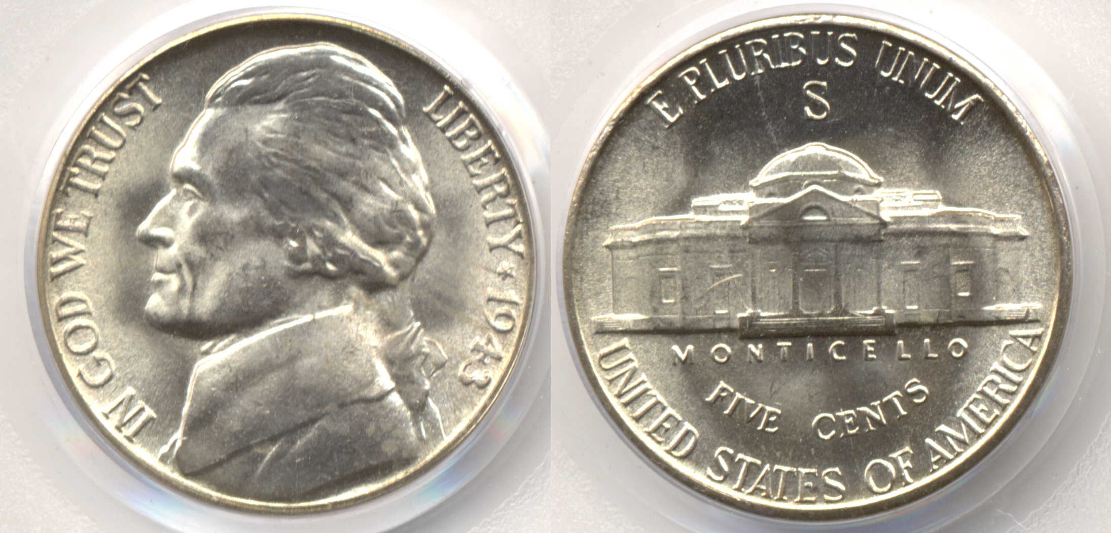 1943-S Jefferson Nickel PCGS MS-66