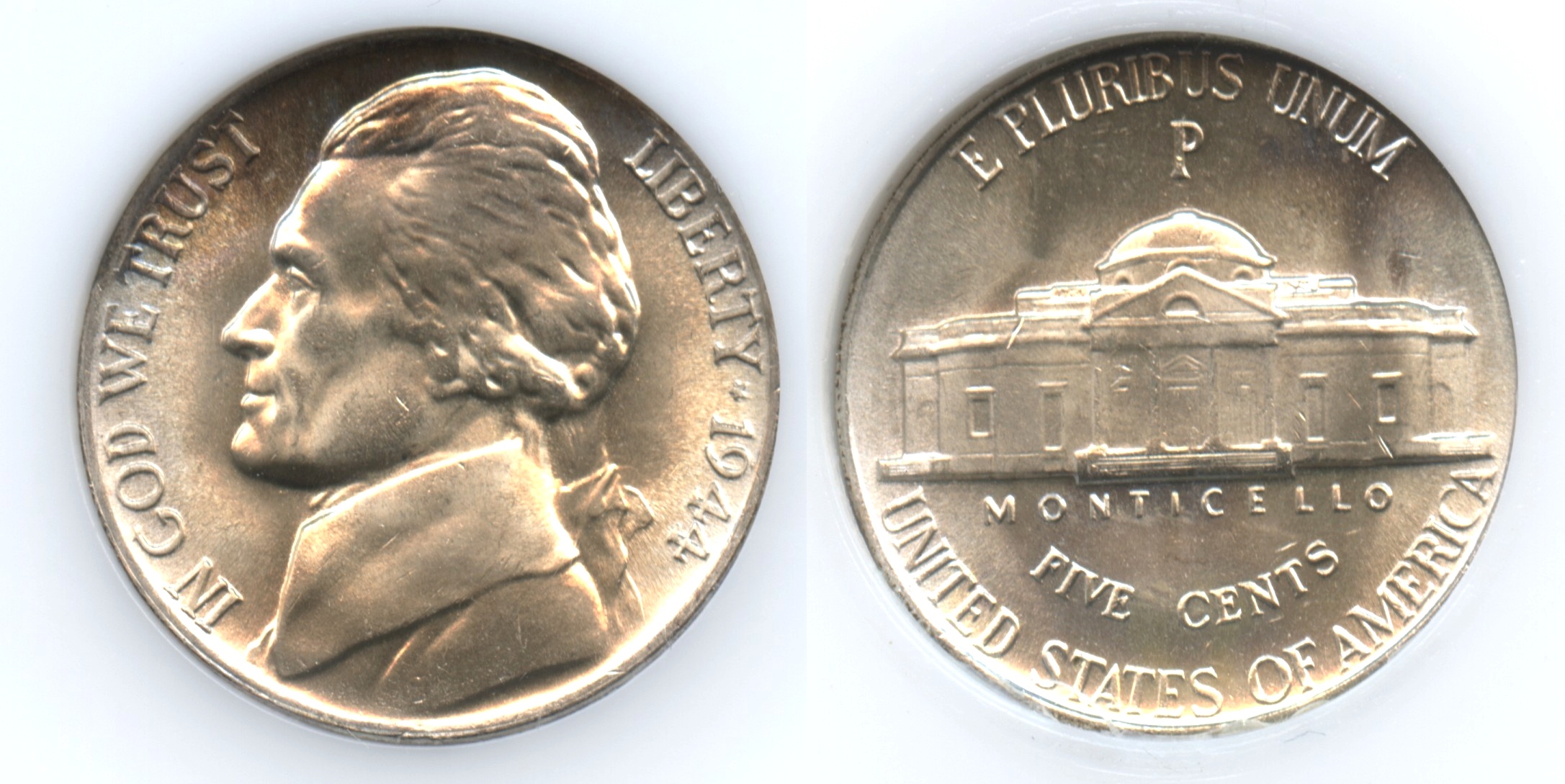 1944-P Jefferson Nickel PCI MS-65