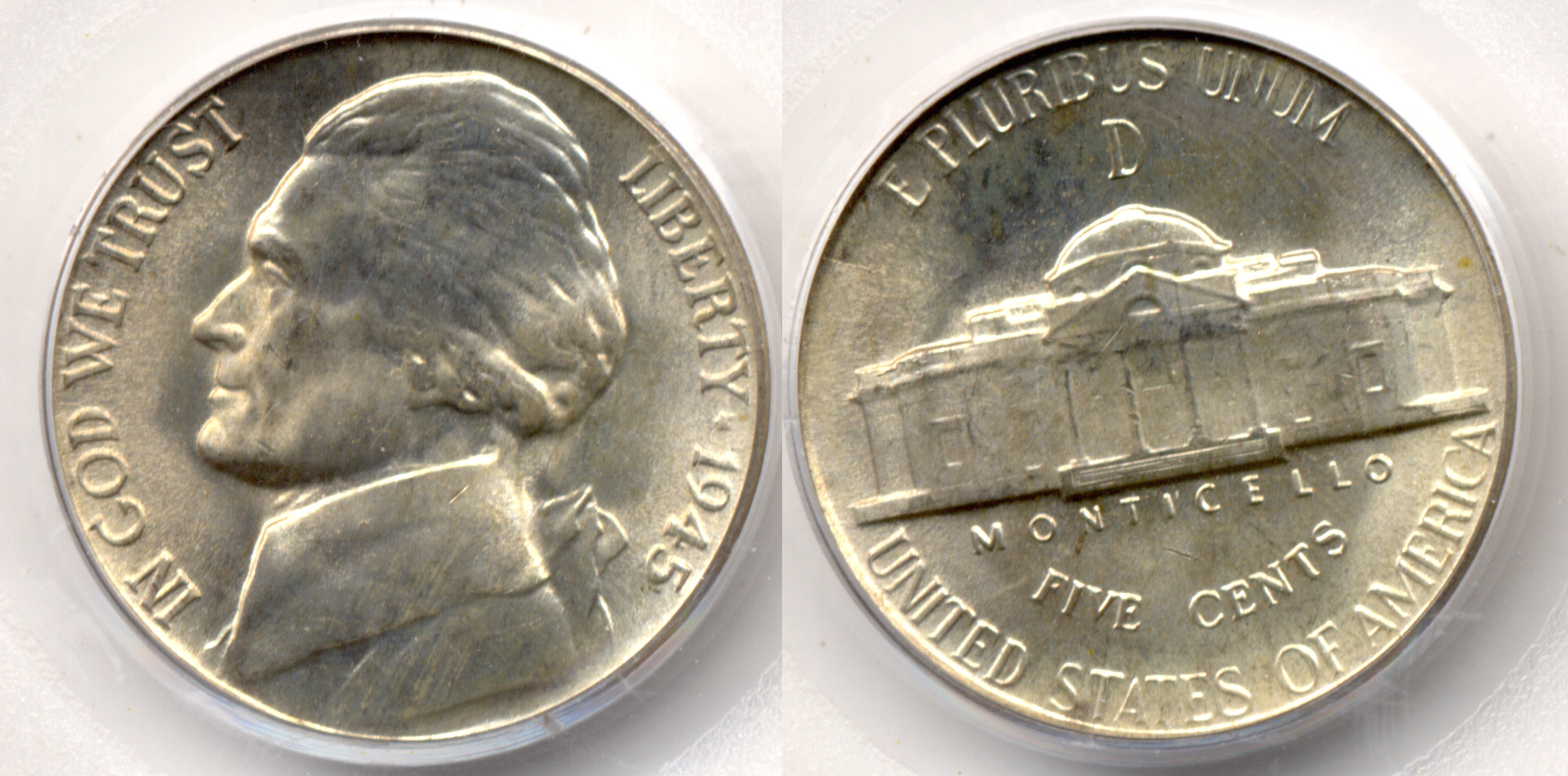 1945-D Jefferson Nickel PCGS MS-66