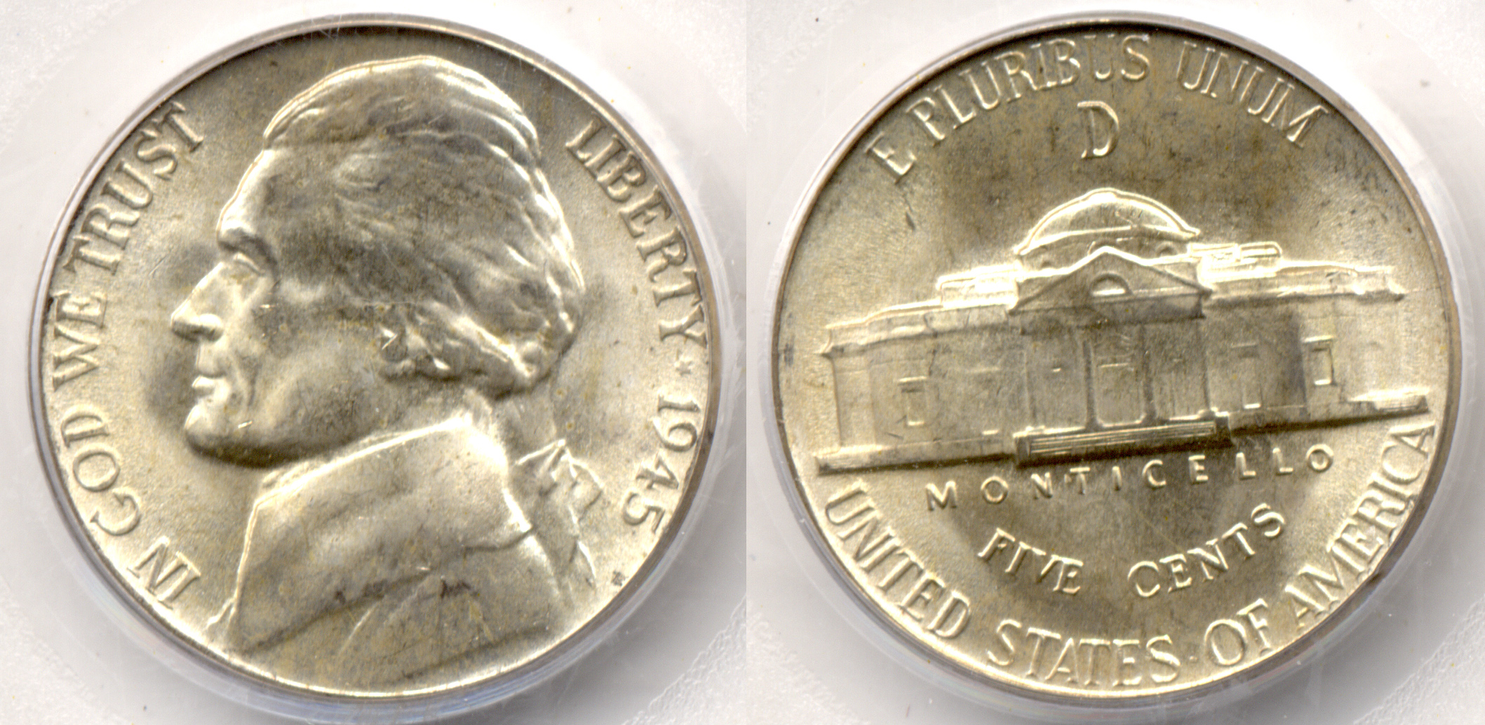1945-D Jefferson Nickel PCGS MS-66 a