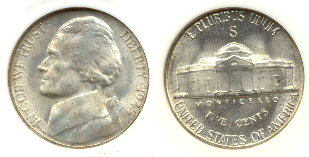 1945-S Jefferson Nickel NGC MS-67