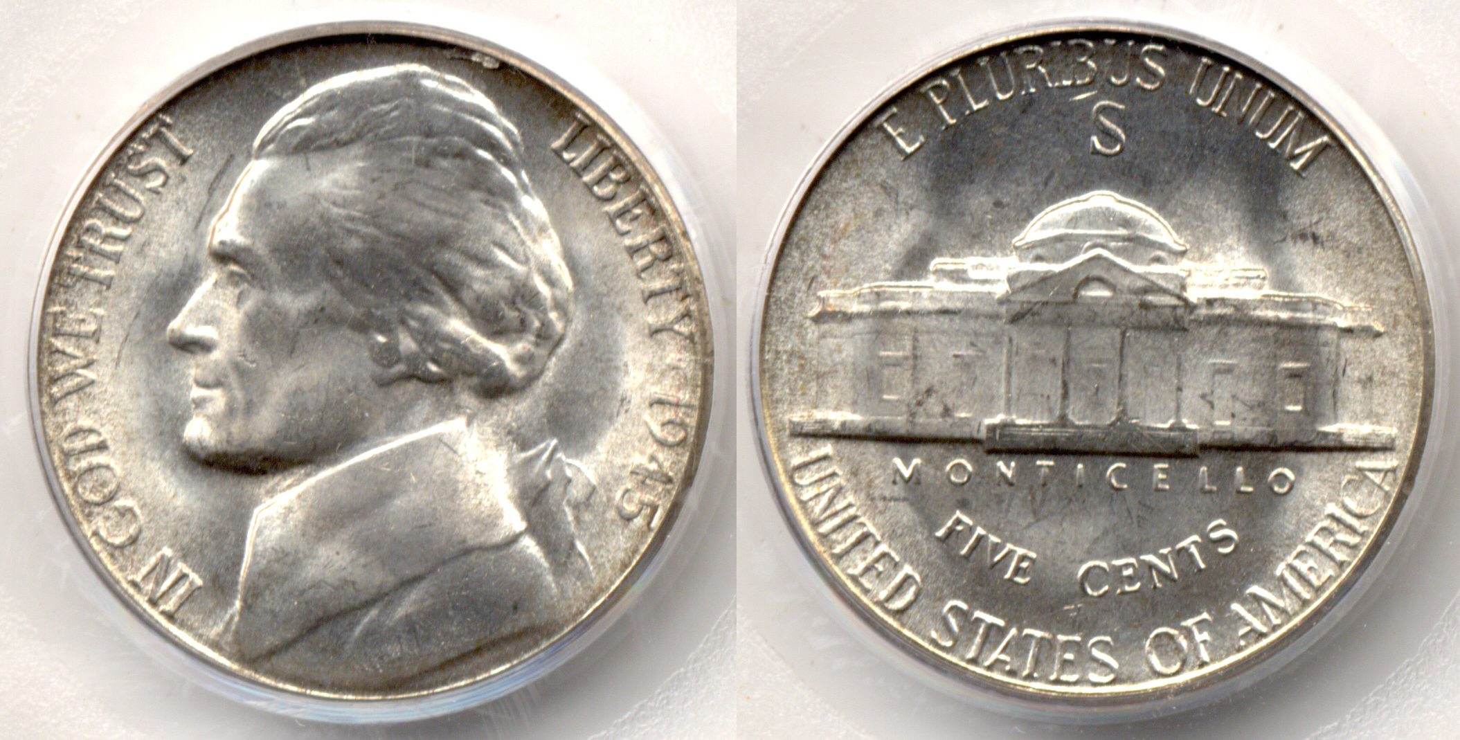 1945-S Jefferson Nickel PCGS MS-66